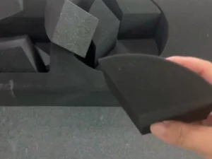 EVA foam insert cut by CNC oscillating knife cutter