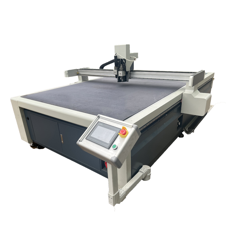 JEKE flatbed CNC cutter with operator panel for workflow and labour planning